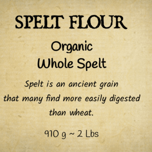 Spelt Flour Whole Organic 2 Lbs label