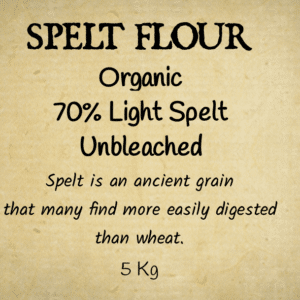 Spelt Flour Organic Light 5 kg label