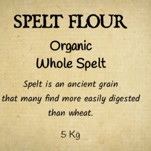 Spelt Flour Whole Organic 5 Kg label